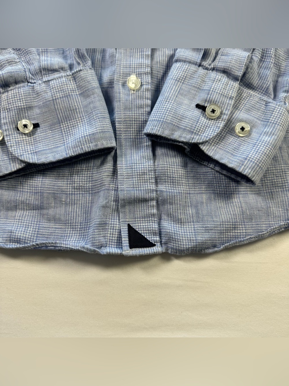 UNTUCKit Torontel WR Linen Shirt Mens L Blue Long Sleeve Button Down - Picture 3 of 8